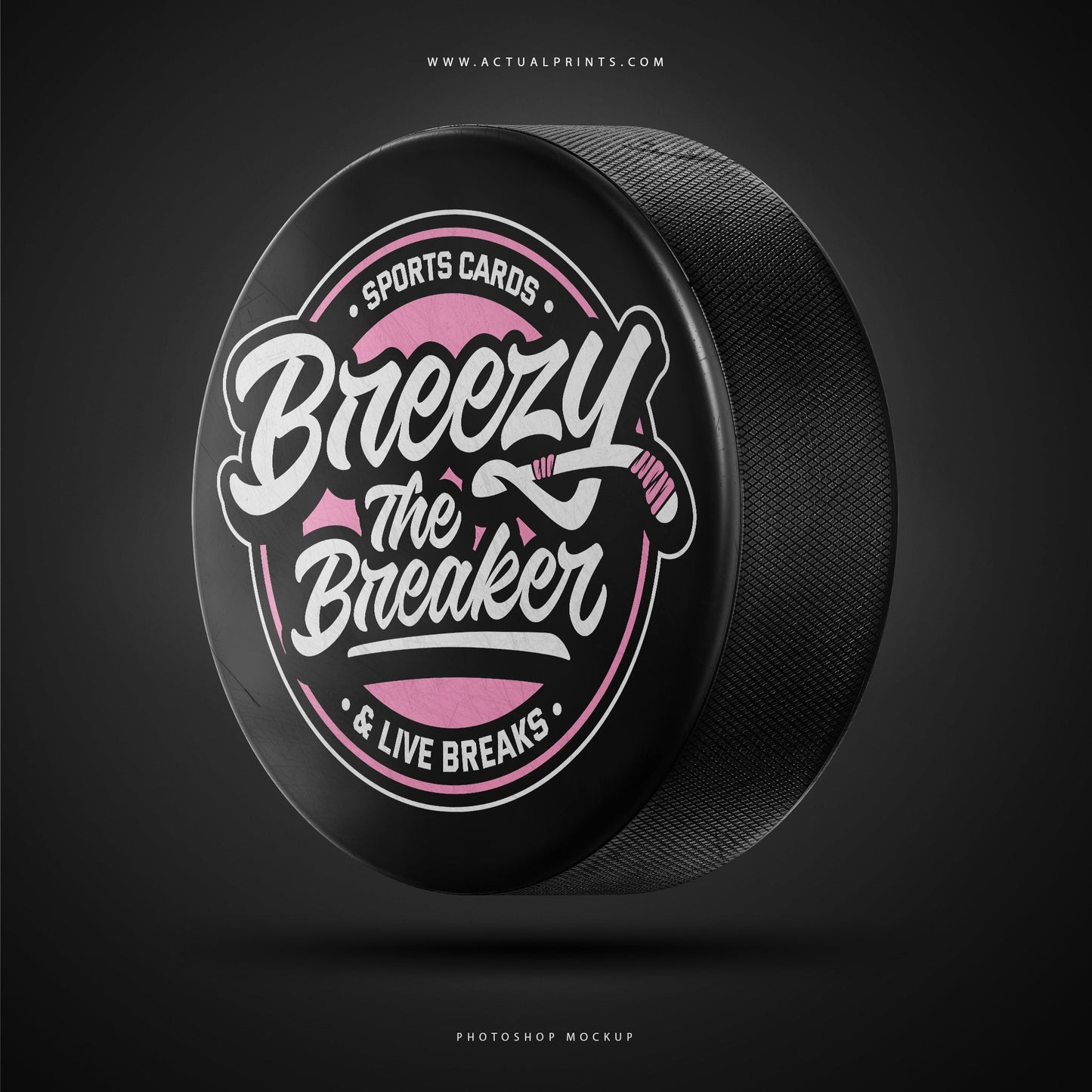 Custom Hockey Pucks - Actual Prints