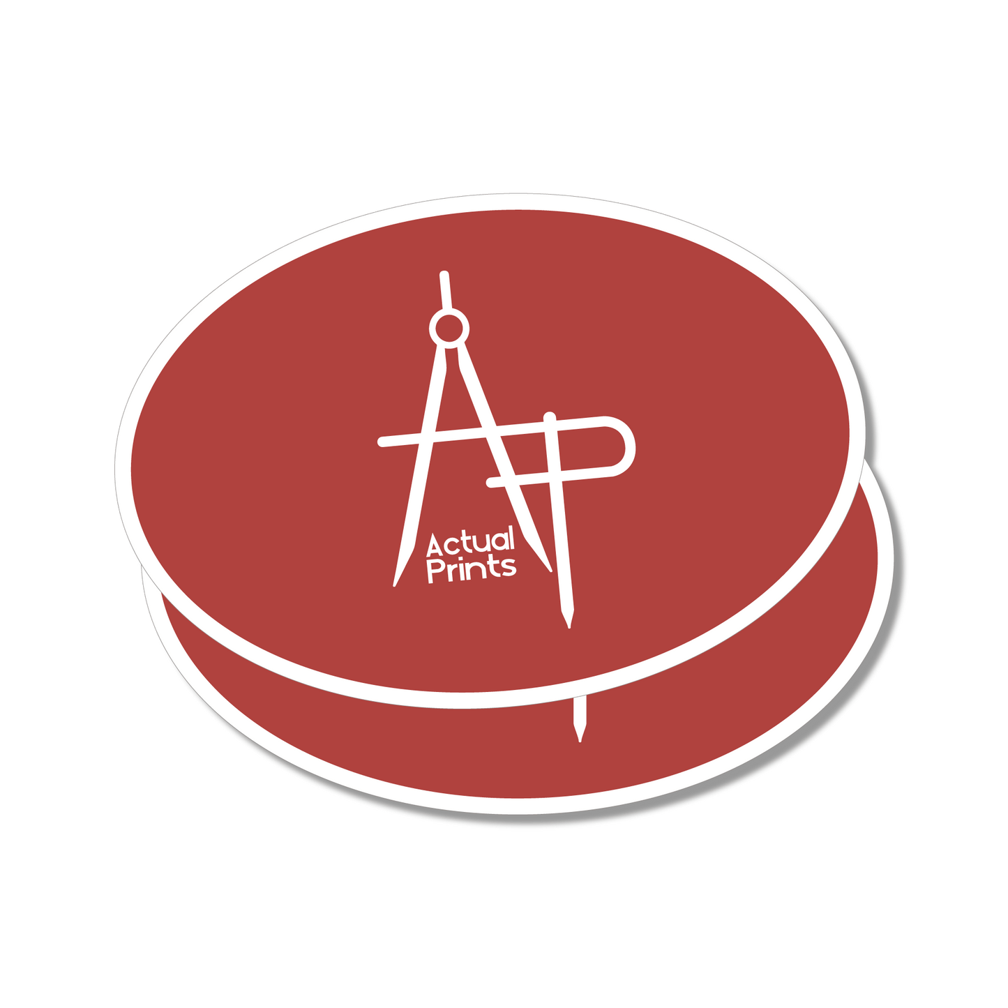 Oval Stickers - Actual Prints