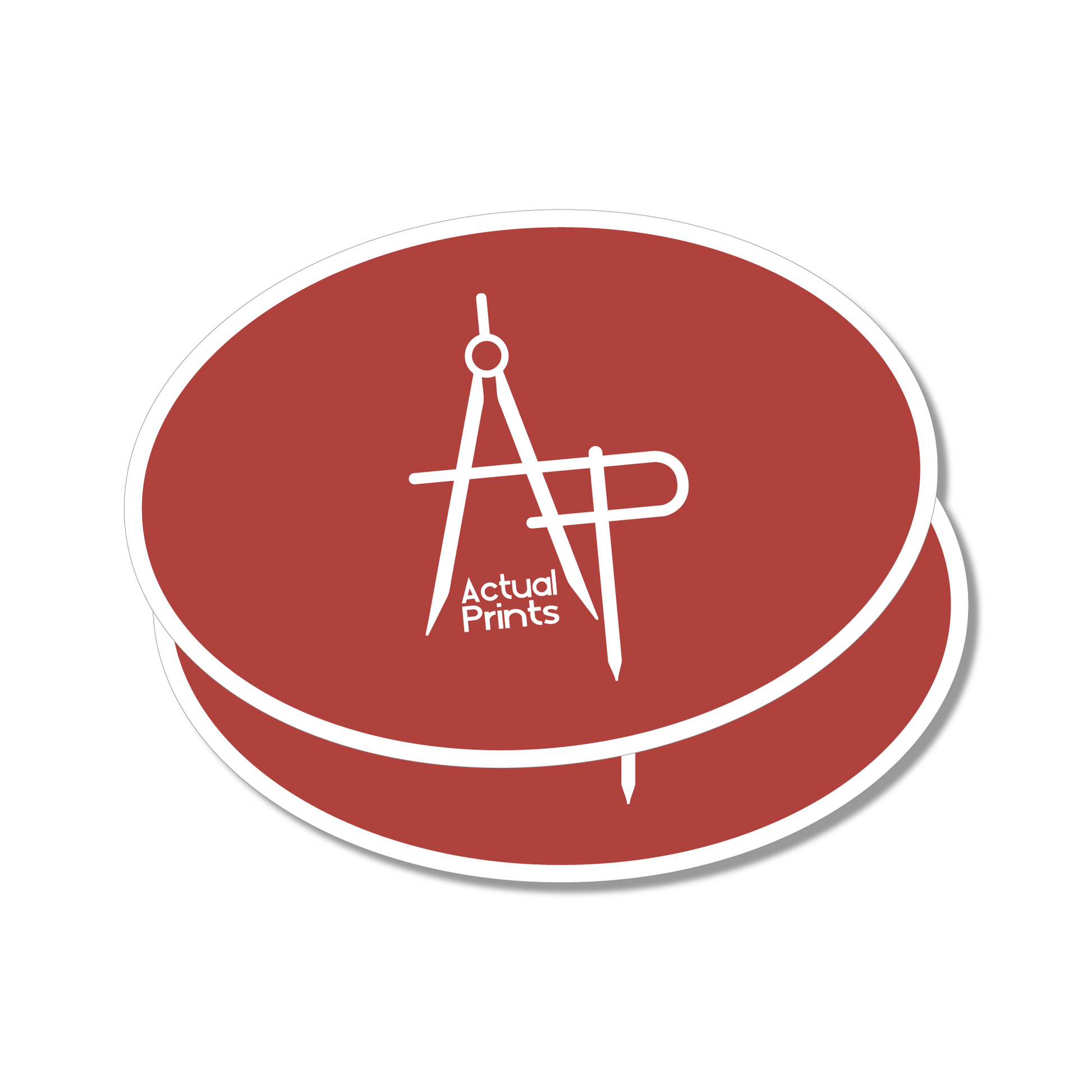 Oval Stickers - Actual Prints